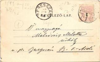 1899 (Vorläufer) Budapest XIV. Ősbudavár, Ős-Budavár, Király csarnok, Telefon hírmondó, Baver Samu c...