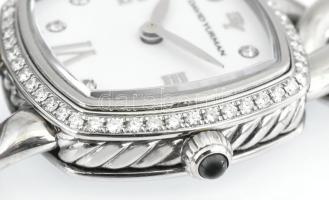 David Yurman T932-S ezüst női kvarc szerkezetű karóra, drágakövekkel ékített. Jelzett, működő, jó ál...