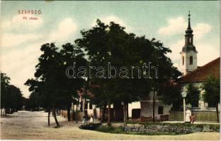 1915 Balatonszárszó, Szárszó; Fő utca, templom (EK)