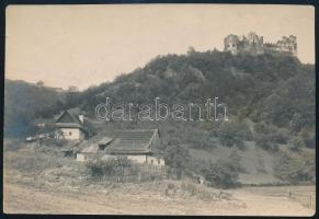 cca 1910 Revistye vára (Reviste, Felvidék, Szlovákia), hátoldalon feliratozott fotó Müllner János fotós pecsétjével, jó állapotban, 11,5×16,5 cm