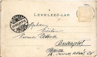 1899 (Vorläufer) Székesfehérvár, Nádor utca, Café Elite kávéház. Kaufman F. kiadása. Art Nouveau, fl...