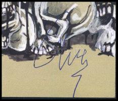 Szűcs Tímea (1991-): Venom feltámadása. Vegyes technika, papír, jelezve jobbra lent. 29x20,5 cm