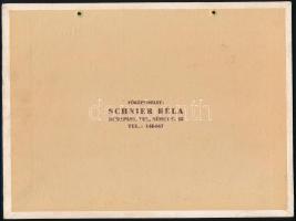 cca 1936 Puczkó József gyulai hentes kiakasztható art deco karton reklámtáblája, szép állapotban, 21...