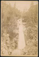cca 1890 A tarpataki óriás zuhatag, keményhátú fotó, Divald Károly műterméből, 16x11 cm