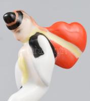 Herendi miniatűr vándorlegény, jelzéssel, kis kopással, m: 5,5 cm