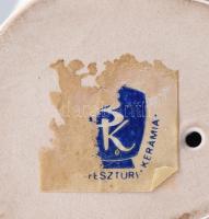 Bodrogkeresztúri madár figura, jelzéssel, kis kopással, m: 20 cm