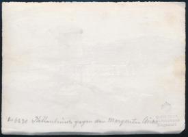 cca 1880 Lánchíd, a háttérben a budai várheggyel, fotó, Alois Beer, K. u. K. Hofphotograph Klagenfur...