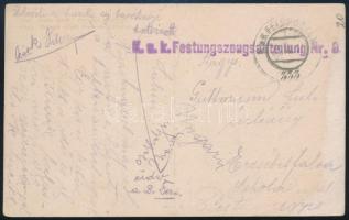 1916 Tábori posta képeslap / Field postcard "K.u.k. Festungszeugsabteilung Nr.8." + "FP 333"