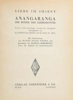 Liebe im Orient. Ügynöki mintapéldány!!! Das Kamasutram des Vatsyana. Erste vollständige deutsche Ai...