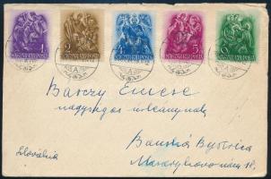1938 Levél 10 db Szent István bélyeggel bérmentesítve Szlovákiába