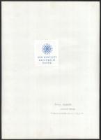 cca 1974 Gebhardt György (1910-1993) budapesti fotóművész hagyatékából 1 db vintage fotóművészeti al...