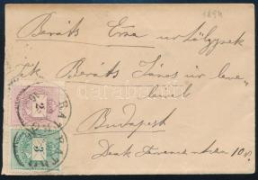 1894 Színesszámú 2kr és 3kr levélen "RATKÓ"
