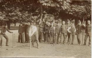 Playing cricket in a military school (EK)