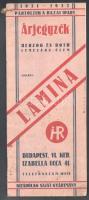 1931-1932 Herzog és Roth Lemezáru-üzem Lamina árjegyzéke. Bp., Goldberger Arnold, benne sok kivágással.