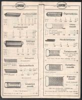 1931-1932 Herzog és Roth Lemezáru-üzem Lamina árjegyzéke. Bp., Goldberger Arnold, benne sok kivágáss...