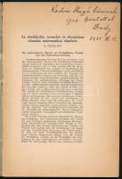 Dr. Theiss Ede: Az áralakulás, termelés és jövedelemeloszlás matematikai elmélete. (Különlenyomat a ...