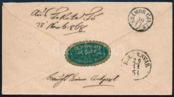 1868 5kr díjjegyes boríték / PS-cover "FEKETE TÓ"