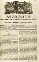 1838 Athenaeum. Tudományok és Szépművészetek tára. 1838. első félév. szerk: Schedel, Vörösmarty, Baj...