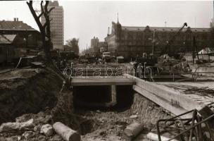 1984 Budapest, városrendezés, -fejlesztés a metró építéshez kapcsolódva (Dózsa György út, Váci út, Á...