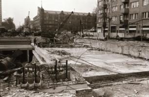 1984 Budapest, városrendezés, -fejlesztés a metró építéshez kapcsolódva (Dózsa György út, Váci út, Á...
