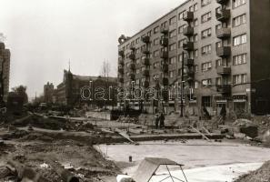 1984 Budapest, városrendezés, -fejlesztés a metró építéshez kapcsolódva (Dózsa György út, Váci út, Á...