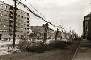 1984 Budapest, városrendezés, -fejlesztés a metró építéshez kapcsolódva (Dózsa György út, Váci út, Á...