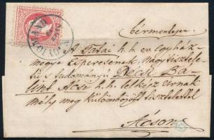 1870 5kr levélen / on cover, kék / blue "NAGY IGMAND"