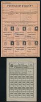 cca 1940 Peróleum és zsír jegyek