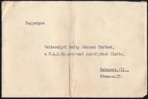 1936 Dr. Johan Béla (1889-1983) államtitkár, egészségpolitikus, orvos aláírása, egy minisztériumi ér...