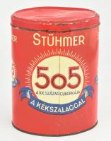 Stühmer 505 - A XX. század cukorkája a kékszalaggal fém doboz, korának megfelelő állapotban, m: 22 cm