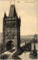 Praha, Prague, Prag; Altstädter Brückenturm / old town, bridge tower and gate