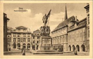 Praha, Prague, Prag; Radetzkymonument / statue, monument, tram