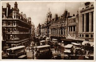 London, Tottenham Court Road, double-decker autobuses