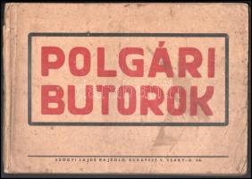 cca 1948 Polgár butorok. Bp.,én., Szögyi Lajos rajzoló, (Fébe-ny.), 2-32 p. Benne korabeli bútor rajzokkal. Készült a szabadságharc 100. évfordulóján. Papírkötés, a borítók és az utolsó lap leszakadt, foltos, (címlap hiány?).