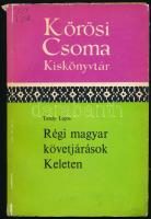 Kőrösi Csoma Kiskönyvtár 2 kötete:   Tardy Lajos: Régi magyar követjárások keleten. Kőrösi Csoma Kiskönyvtár 11. Bp., 1971, Akadémiai Kiadó. Első kiadás. Kiadói papírkötés, minimálisan sérült borítóval, volt könyvtári példány.;   Diószegi Vilmos: A pogány magyarok hitvilága. Kőrösi Csoma Kiskönyvtár 4. Bp., 1983, Akadémiai Kiadó. 4., változatlan kiadás. Fekete-fehér képmellékletekkel. Kiadói papírkötés, kissé kopott borítóval, volt könyvtári példány.