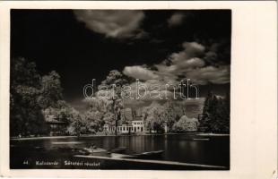 1941 Kolozsvár, Cluj; Sétatéri tó, evezős csónakok / lake, promenade, rowing boats (EK)