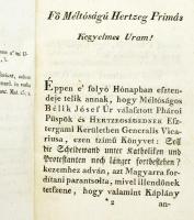 Hille Ágoston: Fennmaradgyon-é még tovább is a közfal, melly a katolikusoktol a protestansokat elvál...