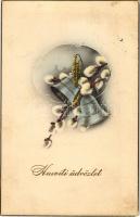 1913 Húsvéti üdvözlet / Easter greeting art postcard with bells (fl)