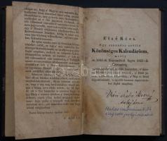 ~1837 Egy századra szóló Közönséges Kalendárium amely ünnepeket, Kántor-Böjtöket, Hold járást, Nap é...
