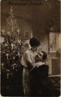 Karácsonyi üdvözlet / Christmas greeting with romantic couple (EK)