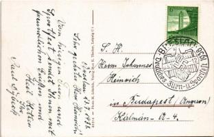 Wroclaw, Breslau; Deutsches Turn- u. Sportfest 1938. Jahrhunderthalle mit Pergola, Turnvater Jahn, E...