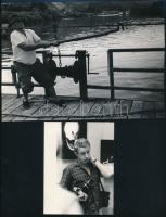 1967 Müller Ferenc budapesti fotóművész aláírásával jelzett, vintage fotóművészeti alkotás (Kompon állva), + hozzáadva a Müller Ferencről készült portréfotót, minkét kép ezüst zselatinos fotópapíron, 15,2x21,2 cm és 12x9 cm