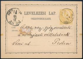 1871 2kr díjjegyes levelezőlap / PS-card "JAM"