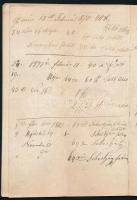 cca 1870 - 1875 Csempeszkopács, adókönyvecske bejegyzésekkel, hajtott