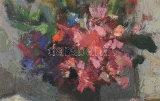 Nuridsány Zoltán (1925-1974): Csendélet. Olaj, farost, jelzett, hátoldalon Képcsarnok Vállalat címké...