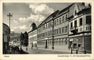 Huszt with court, financial office and the shop of Heimfeld Nathán