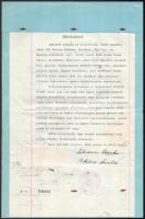 1933 Meghatalmazás konzuli bélyegekkel