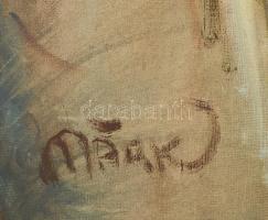 Márk Lajos (1867-1940): Fiatal hölgy portréja. Olaj, vászon, jelezve balra lent. Proveniencia: Orosz...