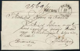 1847 Franco cover "PESTH" - Miskolc