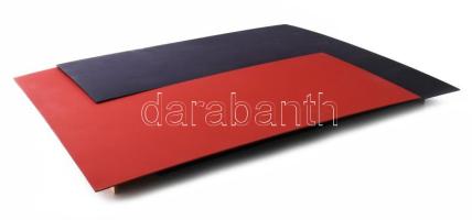 Zalavári József (1955-): Kétszínű tér. Alumínium eloxal. Jelzett a hátoldalán. 58x50 cm / aluminium ...